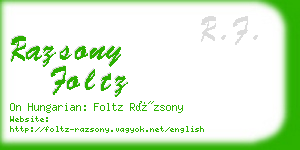 razsony foltz business card